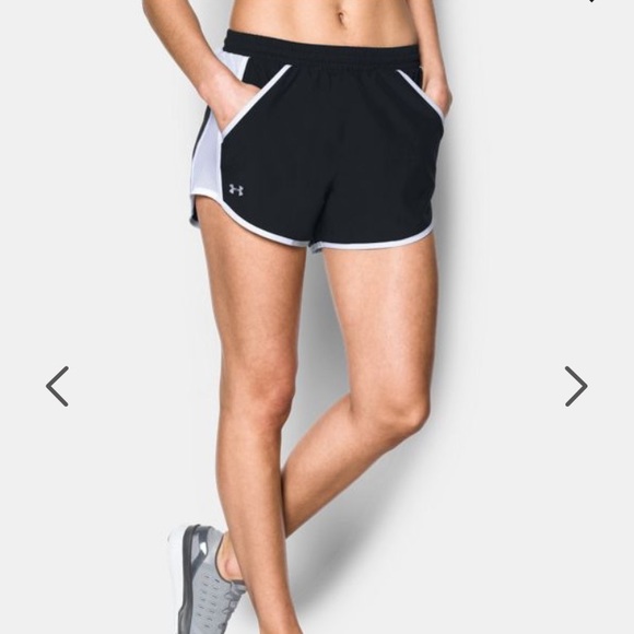 Under Armour Pants - NWT Under Armour running shorts LARGE black white